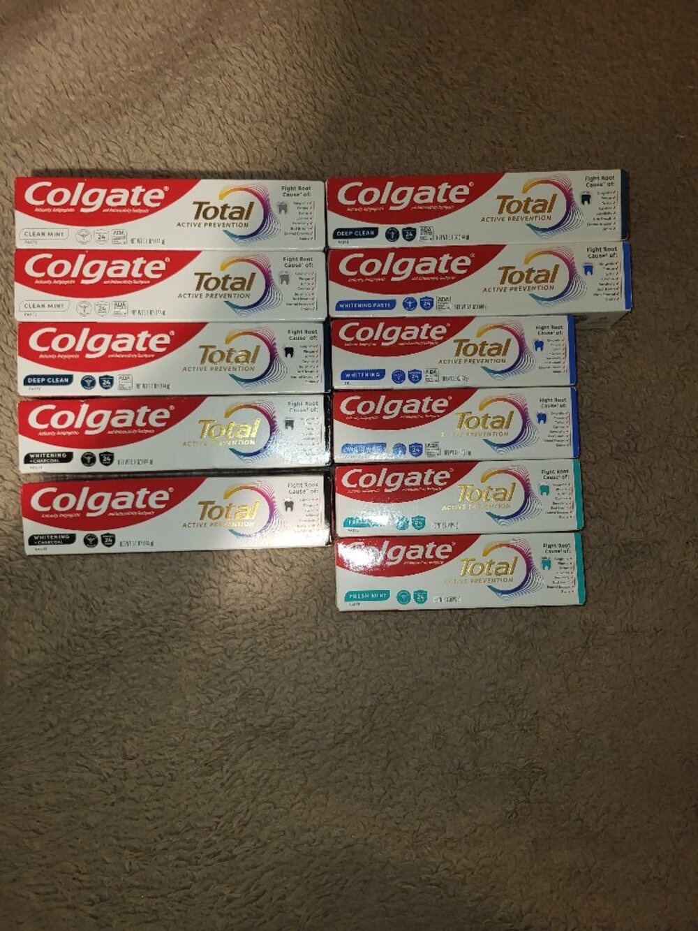 Colgate Total Toothpaste 11 Tubes Total New Unopened